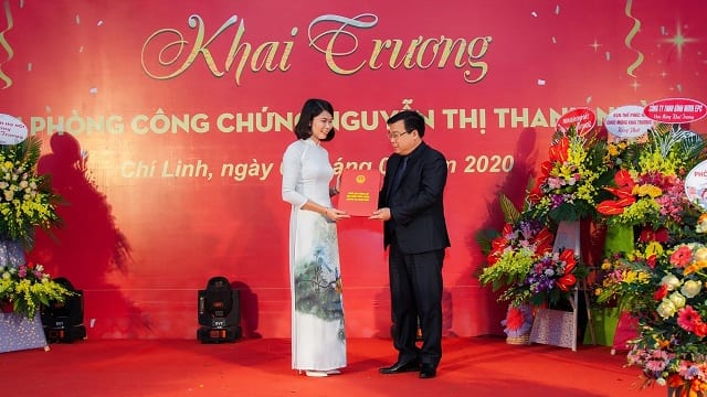 Công ty tổ chức lễ khai trương giá rẻ tại Hải Dương | Lễ khai trương Văn phòng công chứng Nguyễn Thị Thanh Nhàn