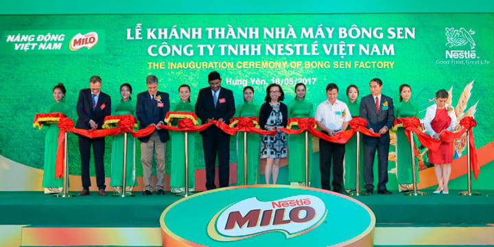 Công ty tổ chức lễ khánh thành chuyên nghiệp tại Hưng Yên | Công ty Nestlé khánh thành Nhà máy Bông Sen tại Hưng Yên