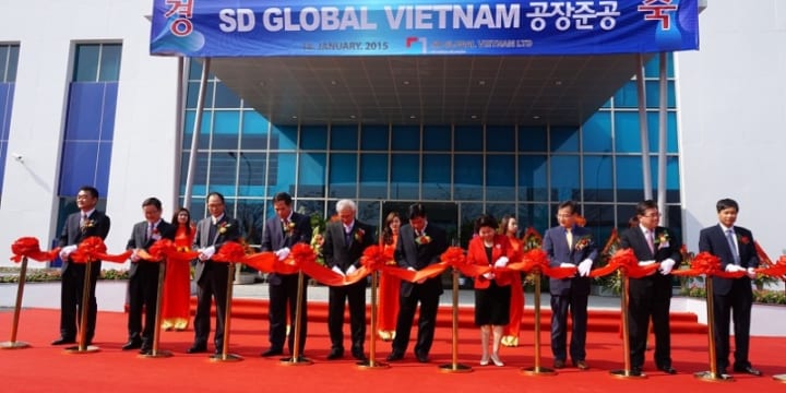 Công ty tổ chức lễ khánh thành chuyên nghiệp tại Hải Dương | Lễ khánh thành nhà máy SD Global Việt Nam