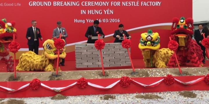 Công ty tổ chức lễ khởi công tại Hưng Yên |  Lễ khởi công nhà máy Nestlé Việt Nam tại Hưng Yên