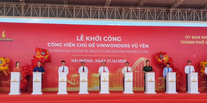 Công ty tổ chức lễ khởi công tại Hải Phòng | Lễ khởi công Công viên chủ đề Vinwonders Vũ Yên