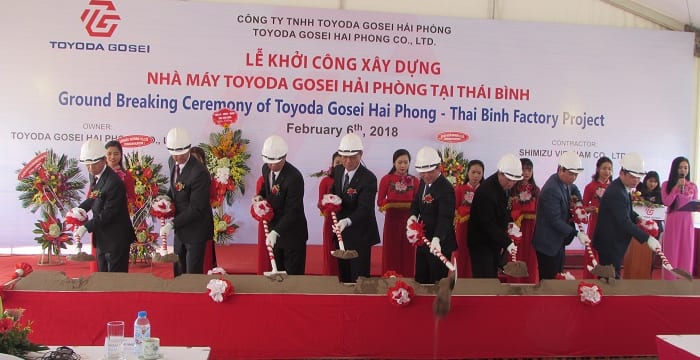 Công ty tổ chức lễ khởi công chuyên nghiệp tại Thái Bình | Lễ khởi công xây dựng nhà máy Toyoda Gosei Hải Phòng tại Thái Bình