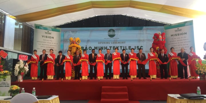 Công ty tổ chức lễ khánh thành tại Nam Định | Lễ khánh thành nhà máy Dệt Bảo Minh