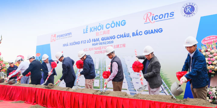 Công ty tổ chức lễ khởi công tại Bắc Giang | Lễ khởi công xây dựng dự án Nhà máy Foxconn