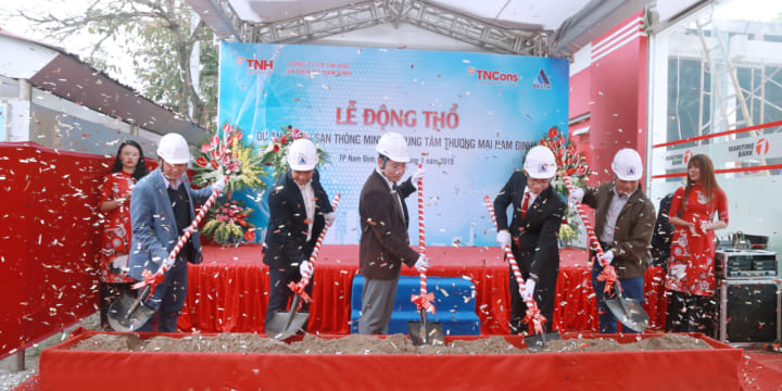Công ty tổ chức lễ động thổ tại Nam Định | Lễ khởi công công trình khách sạn Thông minh Nam Định