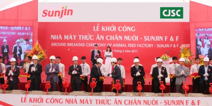 Công ty tổ chức lễ khởi công giá rẻ tại Hà Nam | Lễ Khởi Công Xây Dựng Nhà Máy Thức Ăn Chăn Nuôi – Sunjin F&F