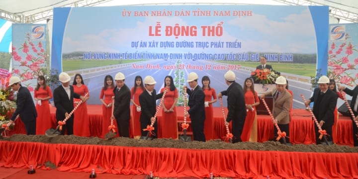 Công ty tổ chức lễ động thổ tại Nam Định | Lễ động thổ tuyến đường nối vùng kinh tế biển Nam Định